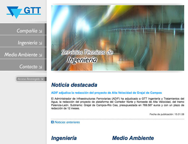GTT Ingeniería - Website corporativo